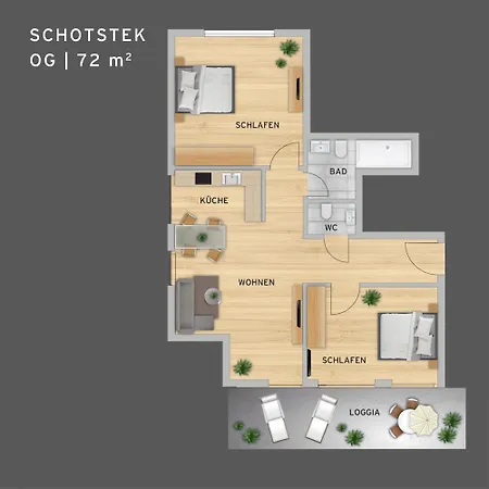 Winkelschiffchen V Im Ortszentrum * Juist